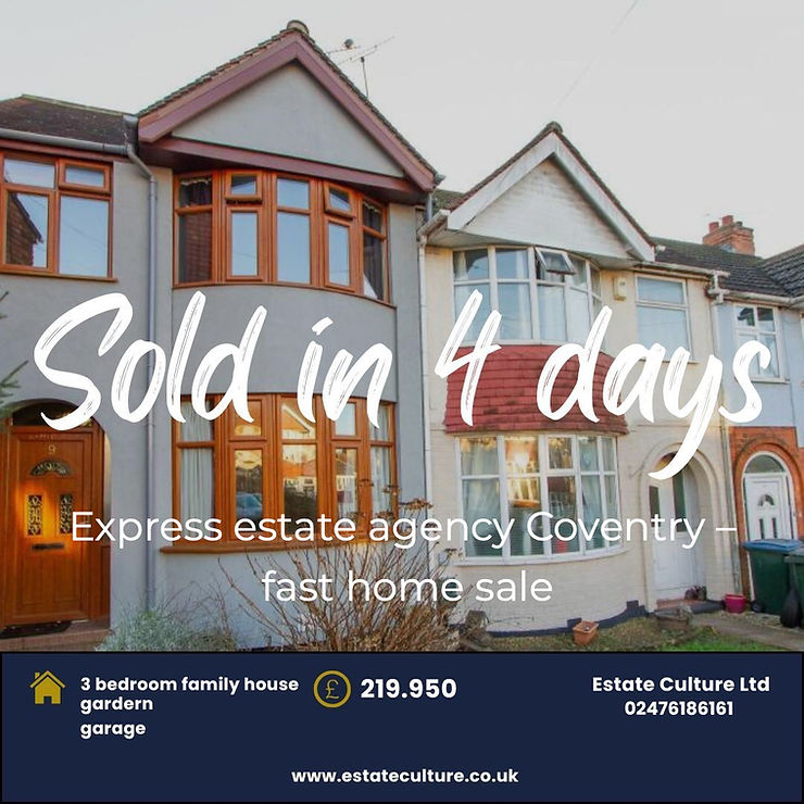 Express Estate Agency Coventry – How We Sold a Property in Just 4 Days